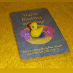 Ducking Amazing Card with Adorable Duck Figurine